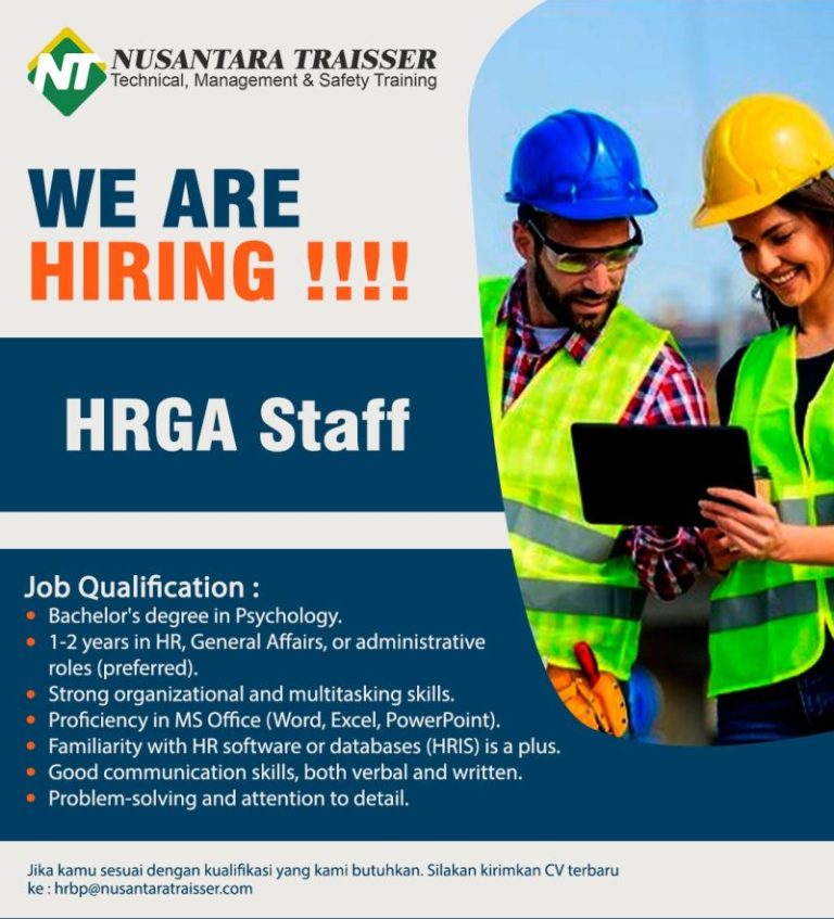 Lowongan Kerja HRGA Staff PT Nusantara Traisser Surabaya 