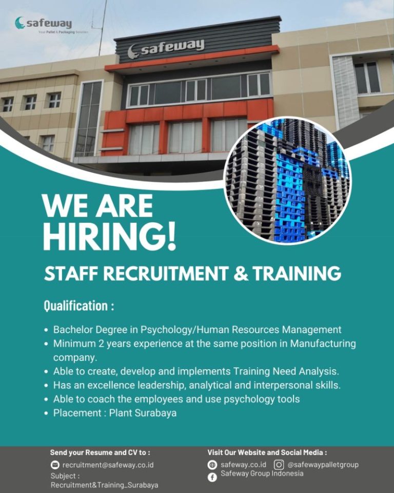 Lowongan Kerja Staff Recruitment & Training PT Gaya Sukses Mandiri Kaseindo Surabaya