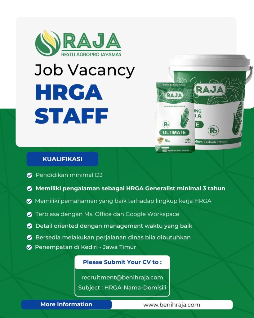 Lowongan Kerja PT Restu Agropro Jayamas Kediri